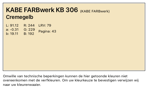 KB-306 Cremegelb | BLC Bouw